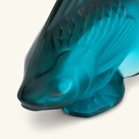 lalique fish figurine small green