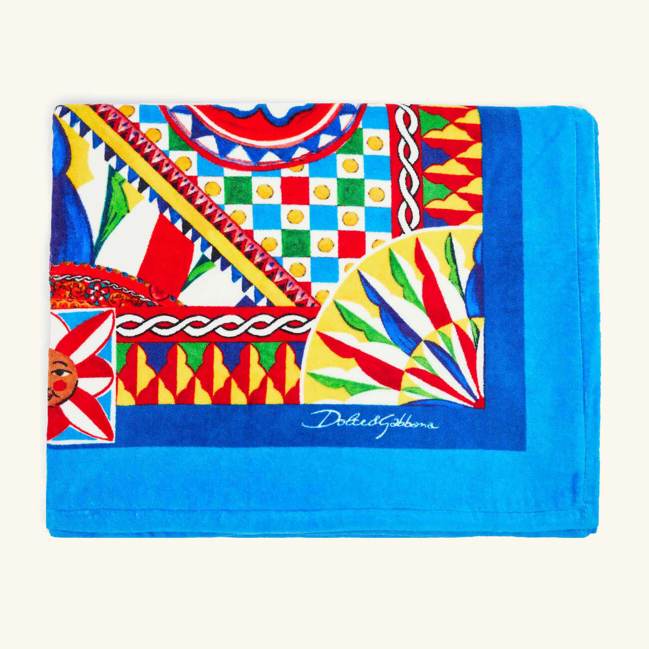 dolce gabbana casa carretto beach towel pattern