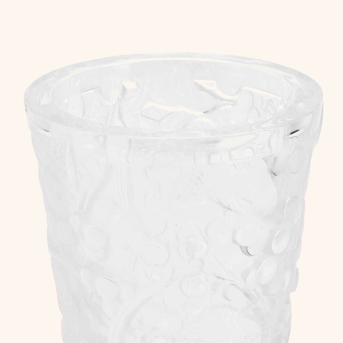 Merles et Raisins Vase Small Clear lalique merles et raisins vase small clear