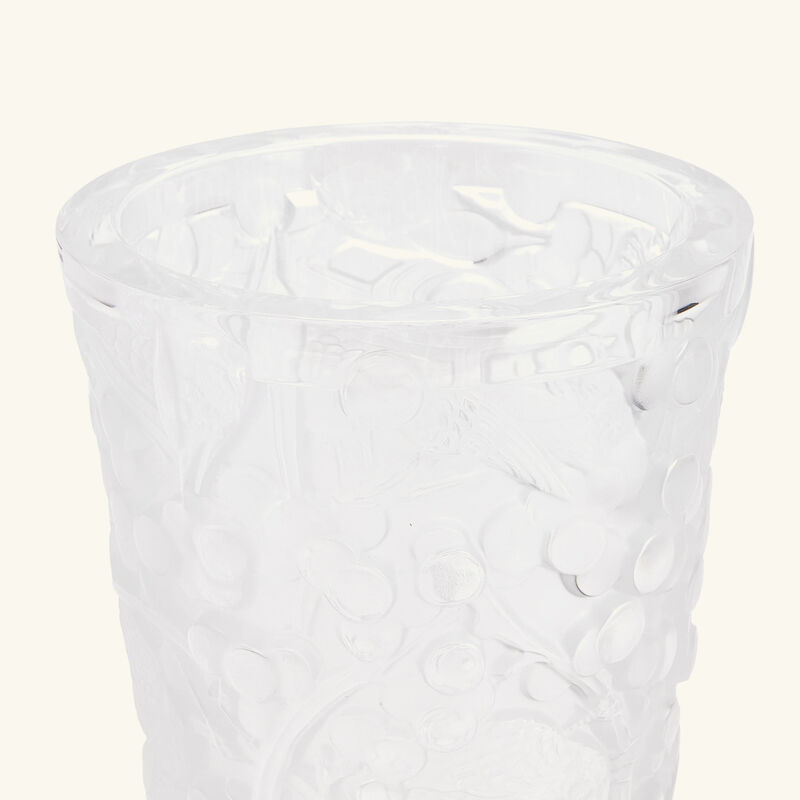 Merles et Raisins Vase Small Clear lalique merles et raisins vase small clear