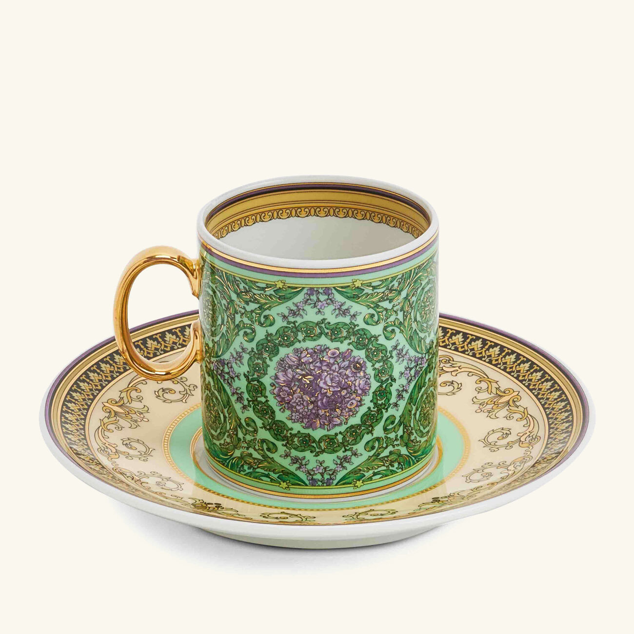 versace barocco mosaic coffee cup pattern