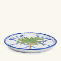 les ottomans ottomans palm dinner plate round blue 28cm