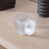 lalique niu wang wang ox sculpture small clear