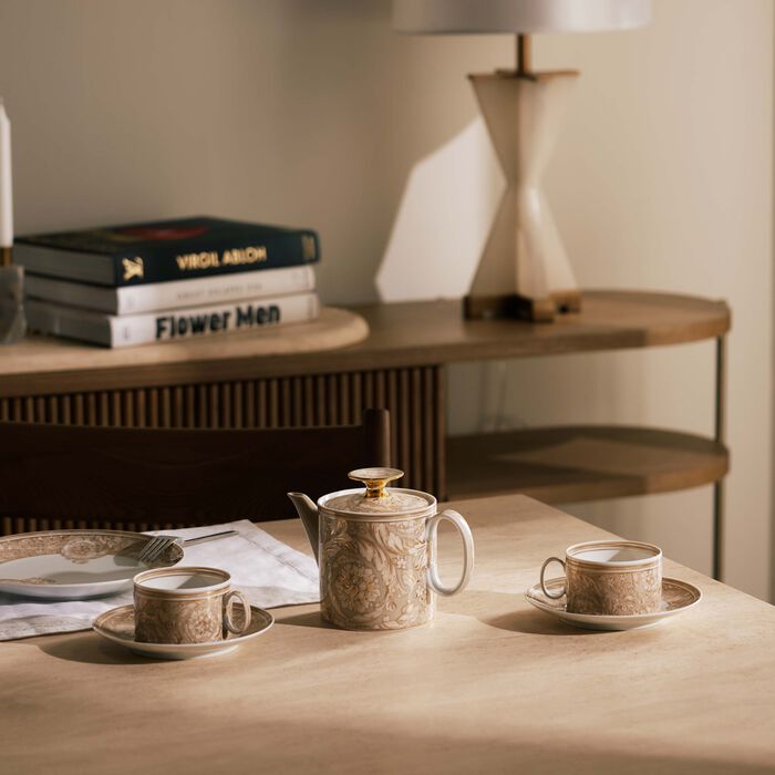 versace barocco beige tea set