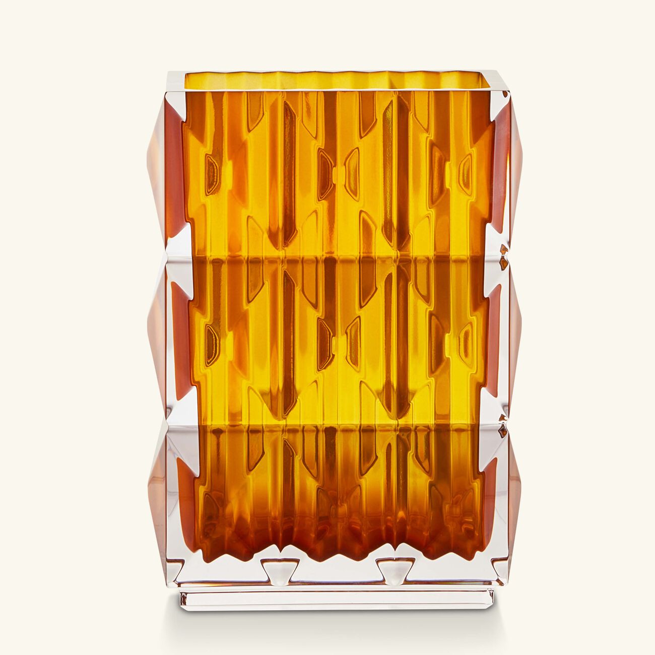 Louxor Vase Rectangular Small Amber baccarat louxor vase rectangular small amber