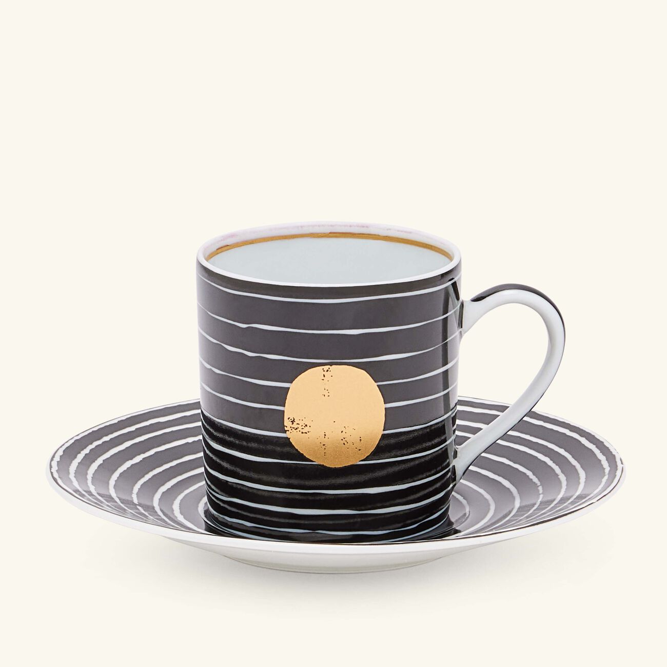 bernardaud aboro coffee cup saucer black