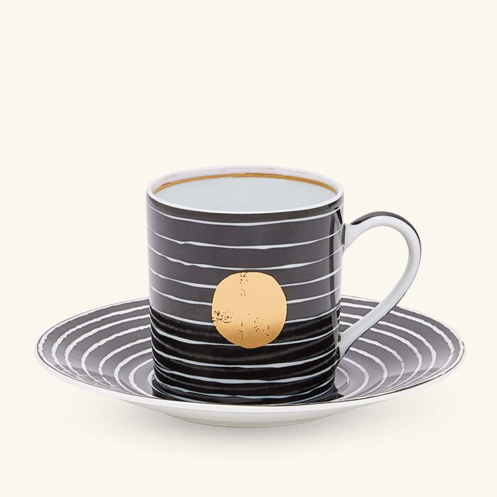bernardaud aboro coffee cup saucer black