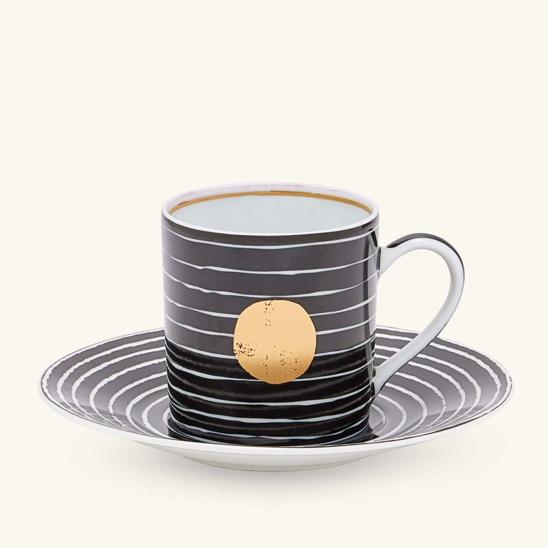 bernardaud aboro coffee cup saucer black