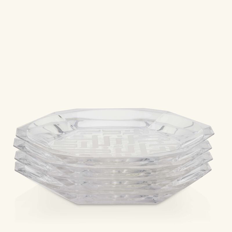 dimlaj dar bread plate clear 18cm set of 4