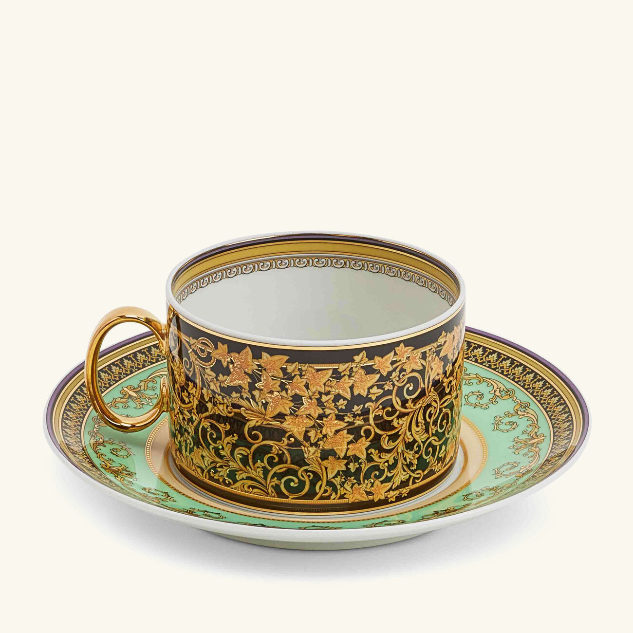 versace barocco mosaic tea cup saucer pattern