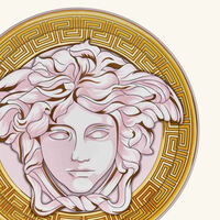 versace medusa amplified pink coin charger plate round pink 33cm