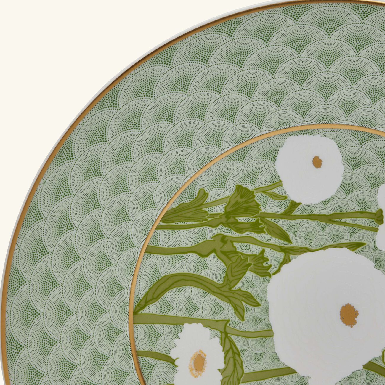 bernardaud praiana charger plate round green 31cm