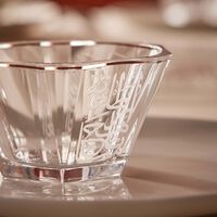 دملاج طقم  ثلث  المؤلف من 6 أوعية ضيافة بتصميم شفاف   10 سم