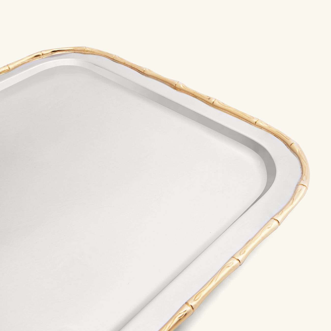 صينية الضيافة بامبو مستطيلة متوسطة من الستانلس ستيل لوبجيه صينية الضيافة بامبو مستطيلة متوسطة من الستانلس ستيل