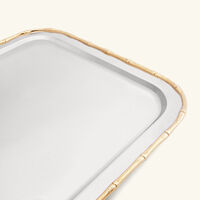 صينية الضيافة بامبو مستطيلة متوسطة من الستانلس ستيل لوبجيه صينية الضيافة بامبو مستطيلة متوسطة من الستانلس ستيل