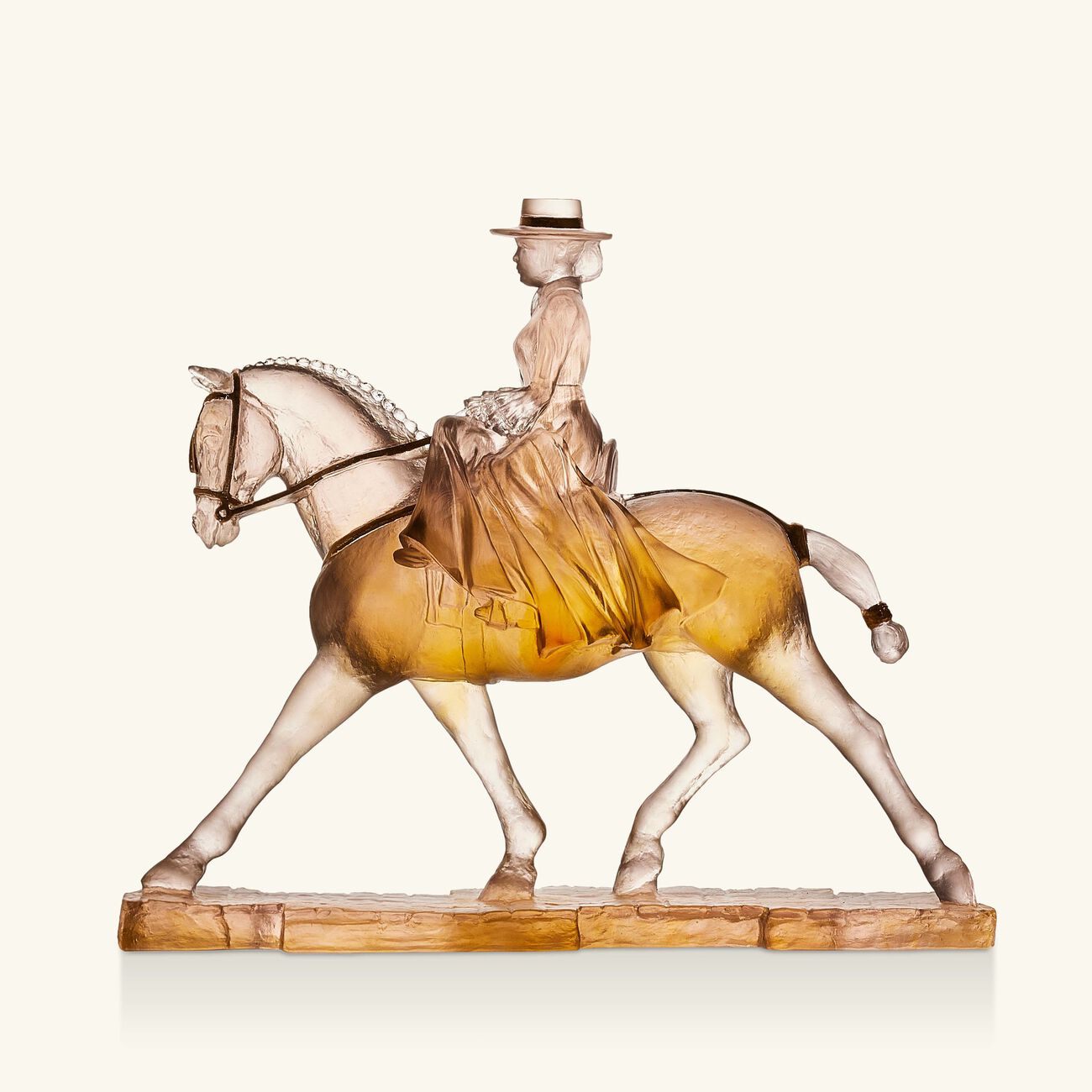 daum andalusian horsewoman sculpture extra large brown limited edition
