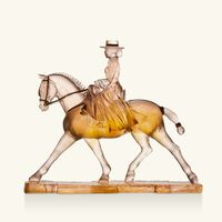 daum andalusian horsewoman sculpture extra large brown limited edition