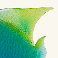 daum maya royal angelfish figurine medium blue limited edition