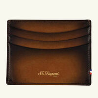 اس تي دوبون حافظة بطاقات من الجلد البني