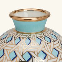 jonathan adler basketweave vase round small blue