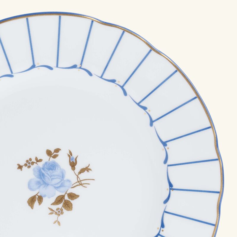bernardaud brocante bread butter plate round blue 16cm
