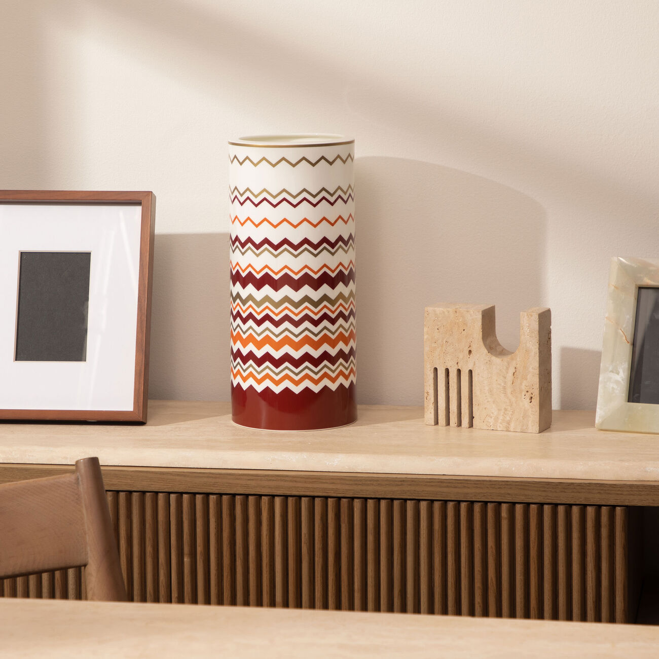 missoni home iconic vase round large multicolor