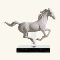 lladro gallop i sculpture small white