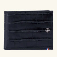 st dupont croco dandy leather wallet black