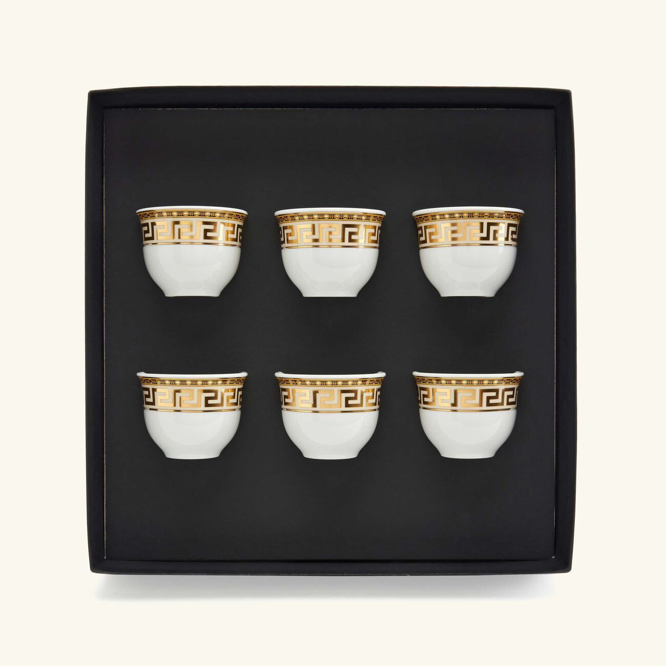 versace prestige gala arabic coffee cup white set of 6