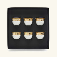 versace prestige gala arabic coffee cup white set of 6