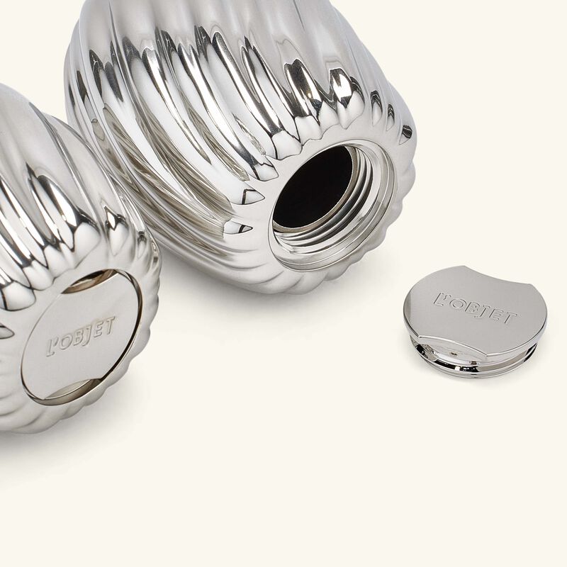 l objet ripple spice jewels salt and pepper shakers silver set of 2