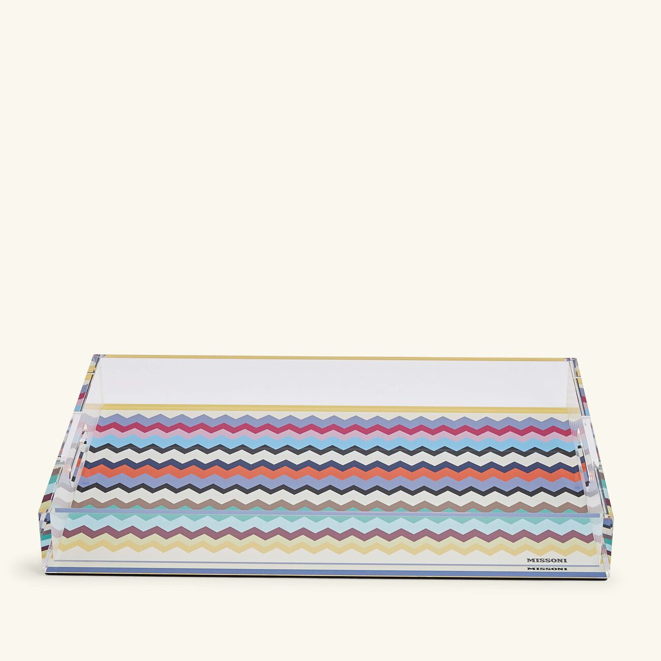 missoni home riverbero tray rectangluar large multicolor