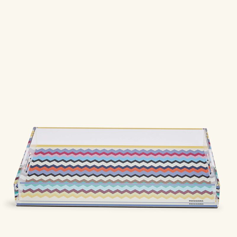 missoni home riverbero tray rectangluar large multicolor