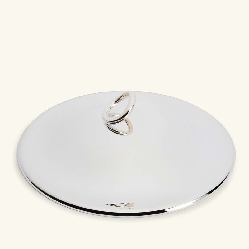christofle vertigo cover round silver plated 25cm