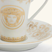 versace medusa gala coffee cup saucer white set of 6