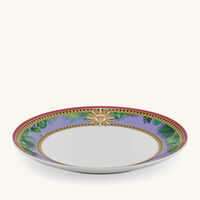 versace jungle animalier plate round pink 21cm