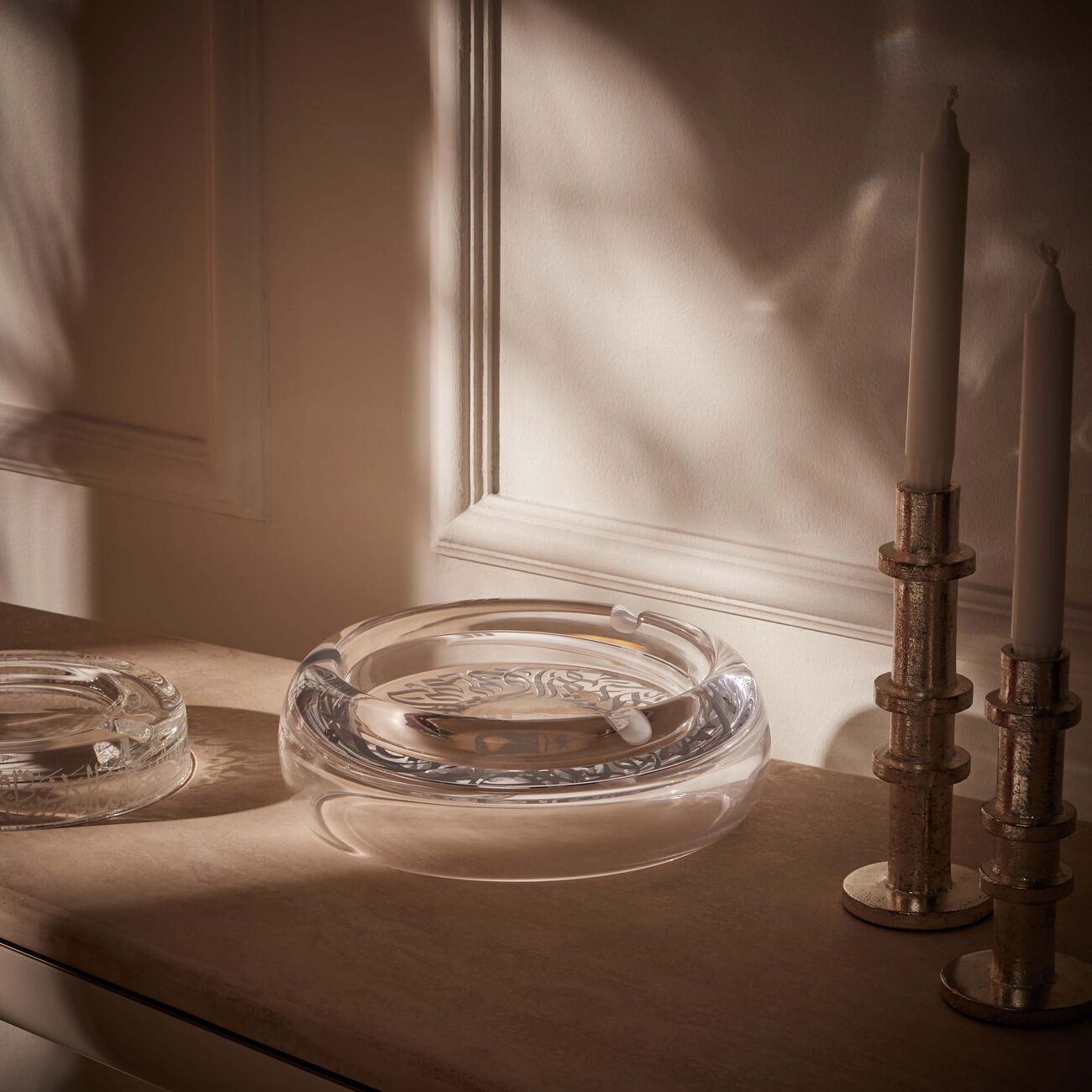 dimlaj qamar ashtray round clear