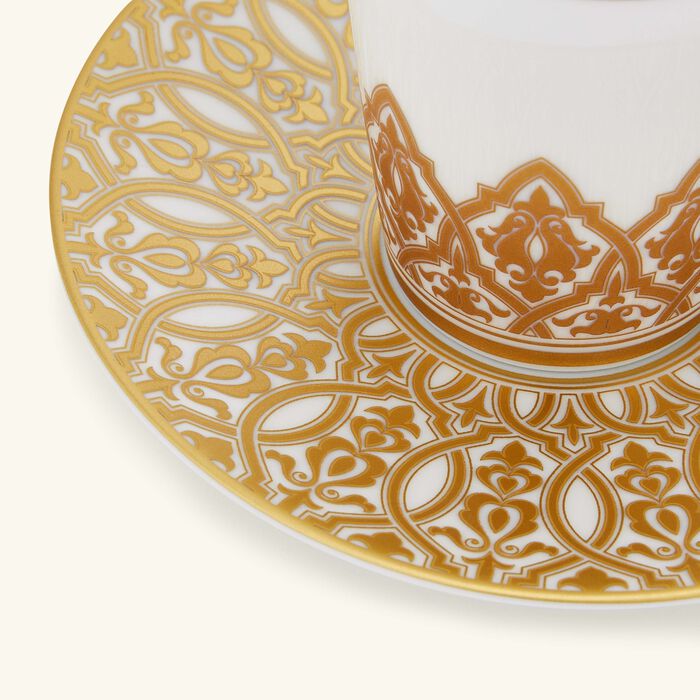 bernardaud venise coffee cup saucer gold set of 2