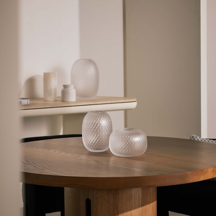 ruckl metamorphosis vase round medium clear