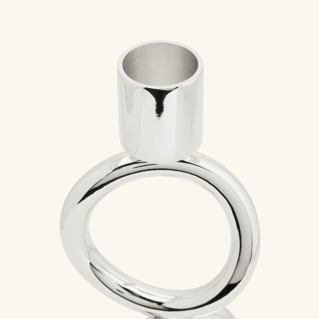 christofle vertigo three ring candle holder silver plated