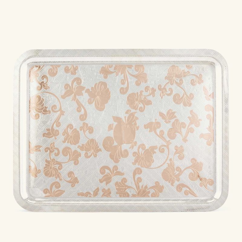 كريستوفل صينية جاردان ديدن مستطيلة كبيرة باللون الفضي