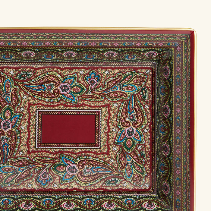 etro cachemire trinket tray rectangular small red