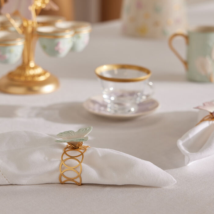 villari butterfly napkin ring white set of 4