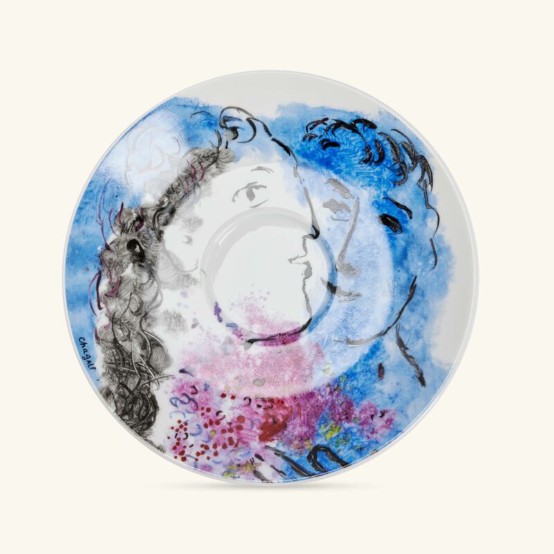 Marc Chagall Tea Cup & Saucer Blue Set Of 4 bernardaud marc chagall tea cup saucer blue set of 4