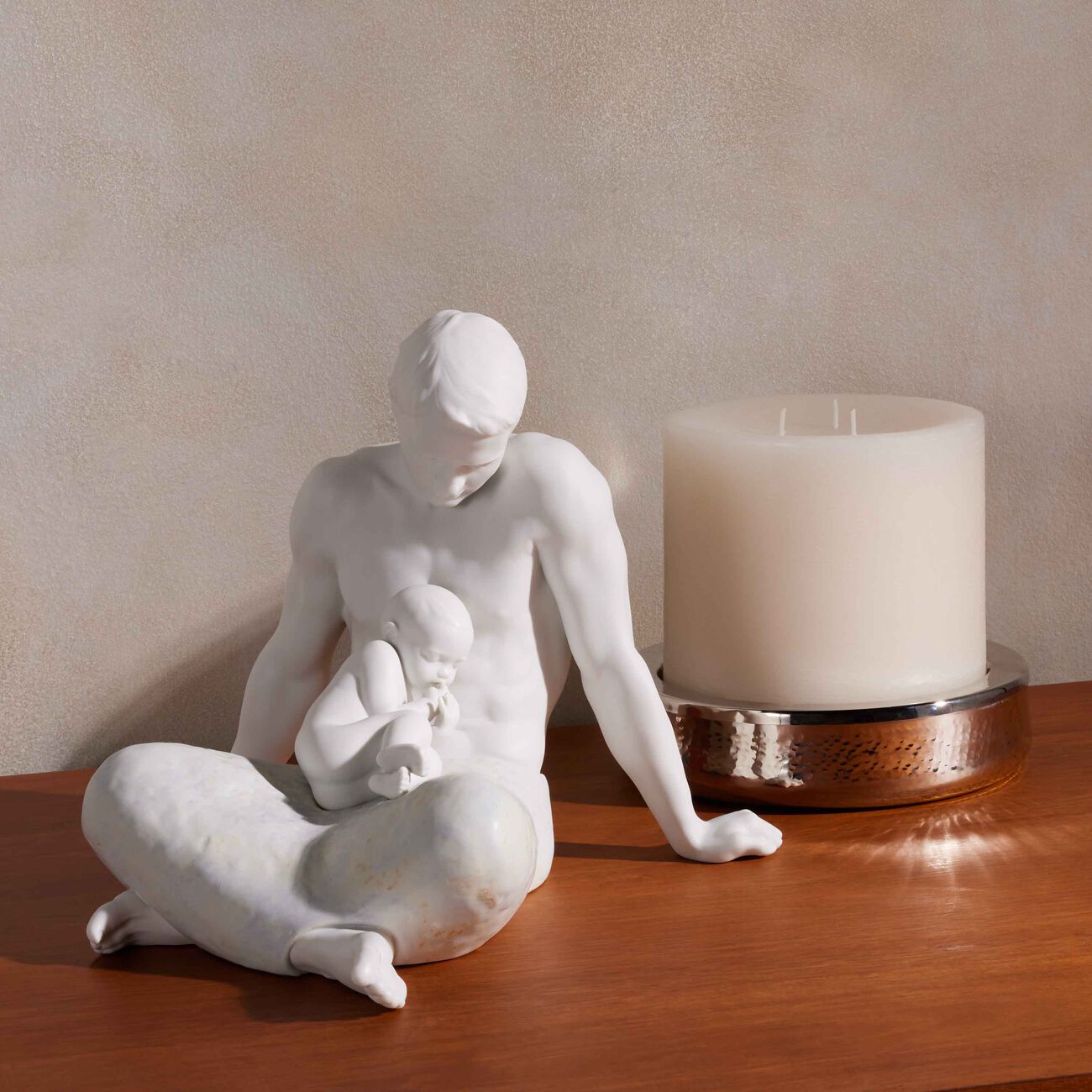 lladro the father sculpture small white