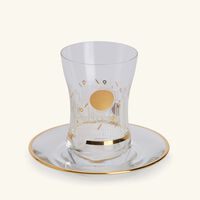 dimlaj hayat arabic tea cup and saucer gold set of 6