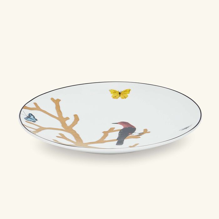 bernardaud aux oiseaux bread butter plate round gold 16cm