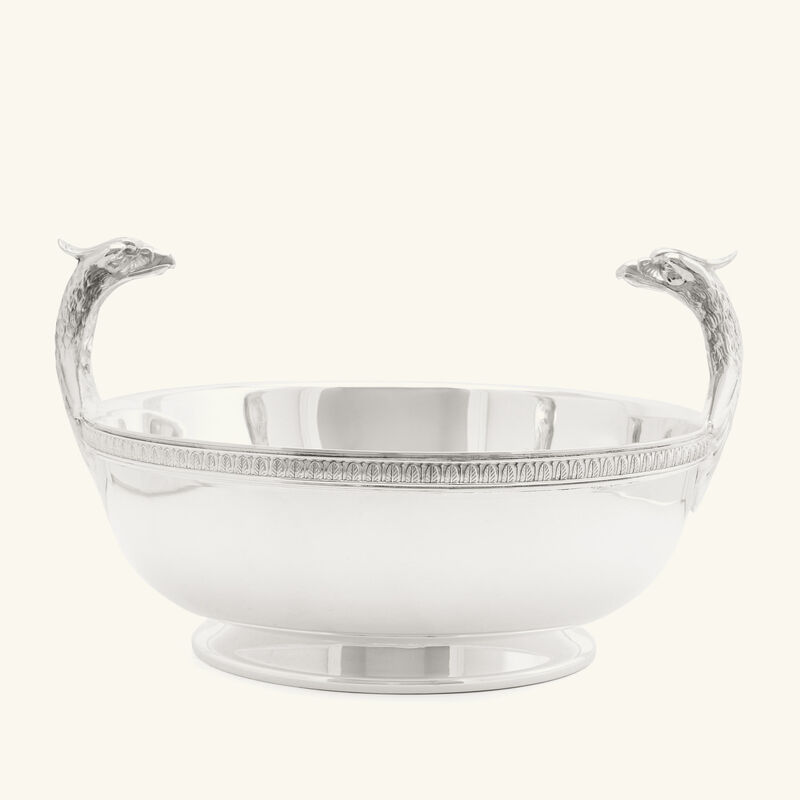 كريستوفل قطعة ديكور مركزية مالميزون على شكل رأس نسر باللون الفضي