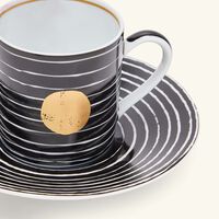 bernardaud aboro coffee cup saucer black