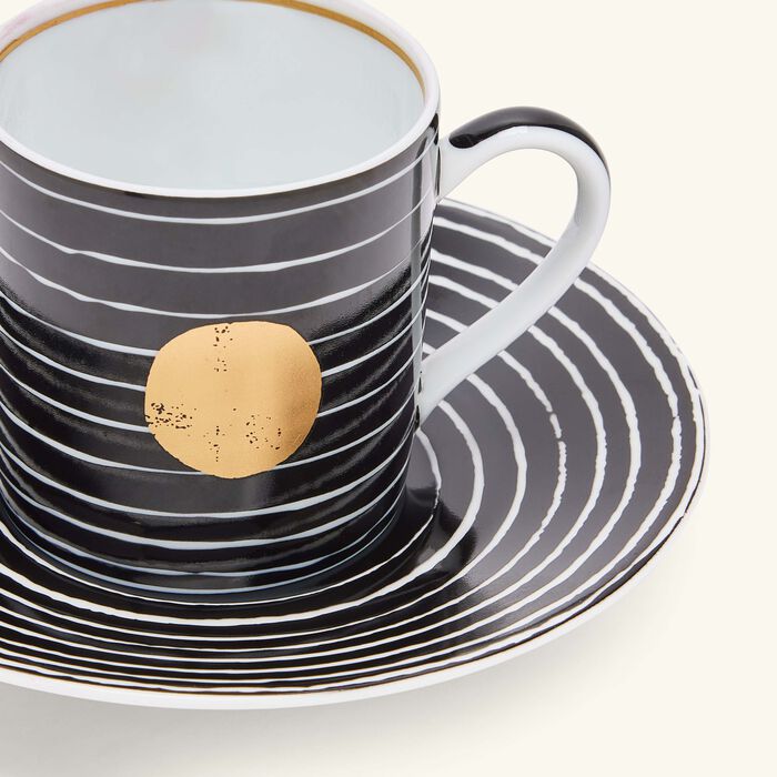 bernardaud aboro coffee cup saucer black